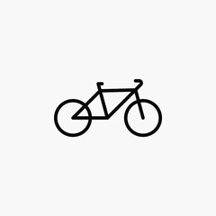 Bike, bicycle line icon, vector, illustration, logo template. Suitable for many purposes.