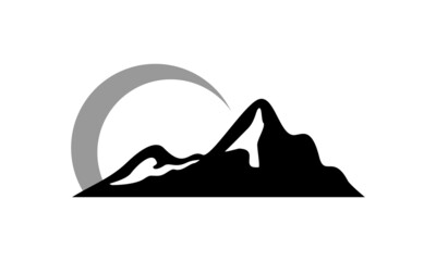 logo mountain landscape icon vector