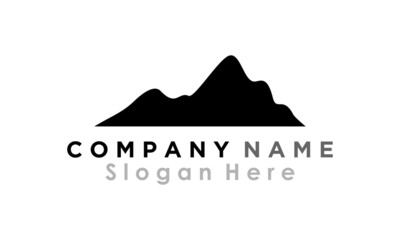 Fototapeta na wymiar silhouette mountain nature logo