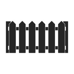 Wooden fence vector icon.Black vector icon isolated on white background wooden fence.