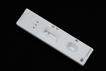 A Covid-19 Rapid Lateral Flow Test showing a negative result