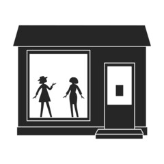 Store vector icon.Black vector icon isolated on white background store.