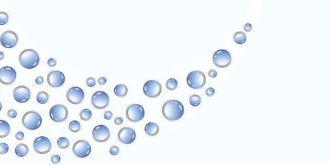 Abstract white background with blue water