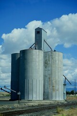 Obraz premium grain silos in the countryside