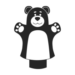 Theater puppets vector icon.Black vector icon isolated on white background theater puppets.