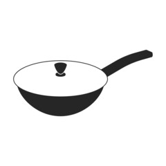 Pan vector icon.Black vector icon isolated on white background pan.