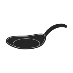 Pan vector icon.Black vector icon isolated on white background pan.