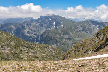 Landscape of Rila Mountain near The Seven Rila Lakes, Bulgaria