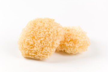 dry tremella isolated on white background