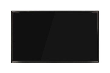 Realistic LED TV screen on white background. Modern smart LED Tv monitor display mock up.