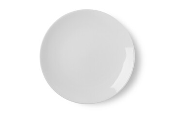 White plate isolated on white background