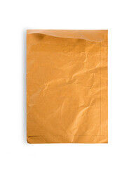 Brown A4 envelope isolated on white background.