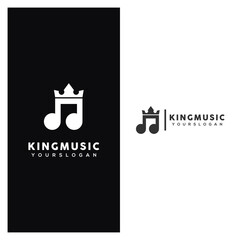 king music logo design vector
