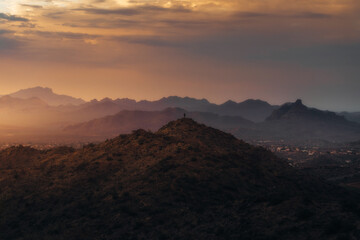 sunrise in the mountains