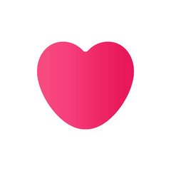 red heart isolated on white