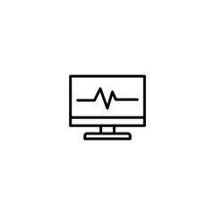 heart beat monitor icon, heart beat monitor sign vector