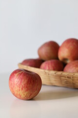 organic healthy fruit red apple