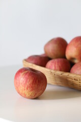 organic healthy fruit red apple