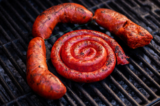 Chistorra y chorizo en el asador 