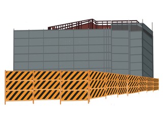 Fototapeta premium 工事現場 白背景