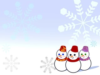 雪だるま　横位置