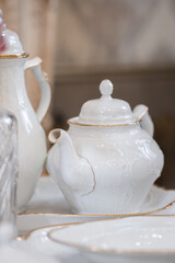 Vintage tableware and cutlery porcelain