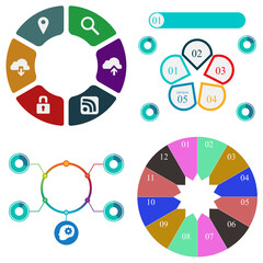 Business infographics. Set of pie chart	