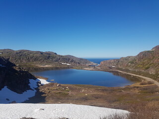 lake and mountains 
Teriberka