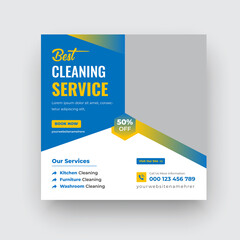 Home Cleaning Service Social Media Post Office Cleaning Web Banner  Or Square Flyer Template Design