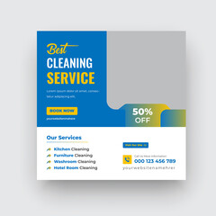 Home Cleaning Service Social Media Post Office Cleaning Web Banner  Or Square Flyer Template Design