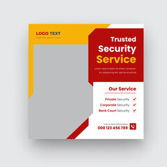 Home Reliable Security Social Media Post Trusted Web Banner Fast Security Service Office Fast Security Service Banner Or Square Flyer Template Design