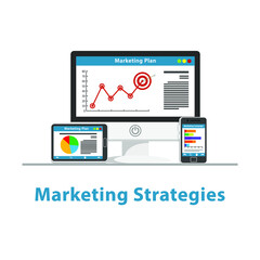 seo marketing strategies design on white background