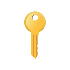 Key icon. Locked computer. Security password options. Encrypted code sign. Desktop icons pack element. Linux open source UI shortcut theme customisation. Vector illustration.