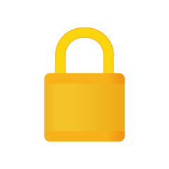Padlock icon. Locked computer. Security options. Encrypted sign. Desktop icons pack element. Linux open source UI shortcut theme customisation. Vector illustration.