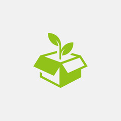 Delivery boxes of plants logo