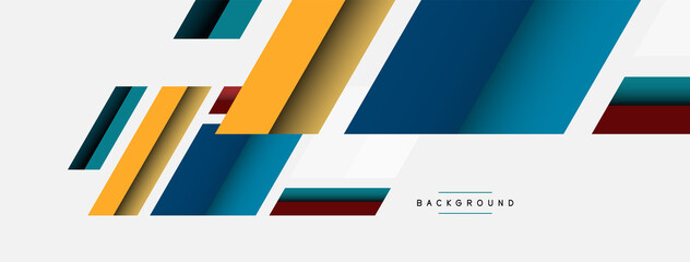 Vector background. Abstract overlapping color lines design with shadow effects. Illustration for wallpaper banner background or landing page