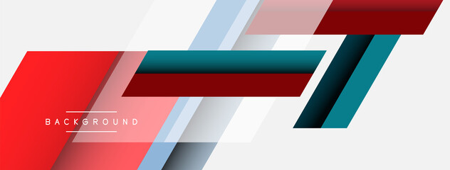 Vector background. Abstract overlapping color lines design with shadow effects. Illustration for wallpaper banner background or landing page