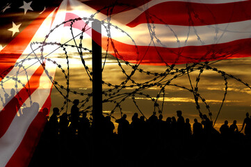 Migranten an der Grenze zur USA
