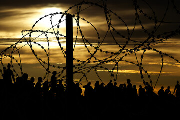 Migration und Stacheldraht an der Grenze