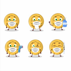 A picture of dalgona candy umbrella cartoon design style keep staying healthy during a pandemic