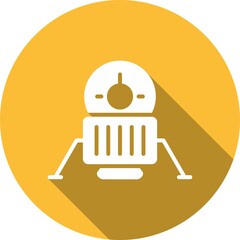 Lander Glyph Circle Vector Icon Design © Muhammad Usman