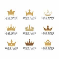 Crown Logo Template vector icon illustration design © evandri237@gmail