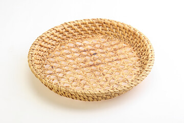 Natural wicker tableware for serving
