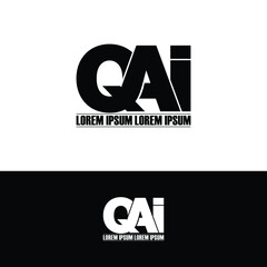QAI letter monogram logo design vector