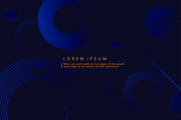 Minimalist deep blue premium abstract background with luxury geometric dark shapes. Exclusive wallpaper design for brochure, EPS10