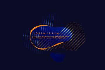 Abstract modern graphic elements. Gradient abstract banners with flowing liquid shapes. Template for the design of a logo, flyer or presentation. Vector.