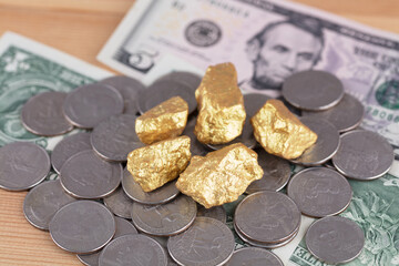 U.S. currency and bullion © zhenya