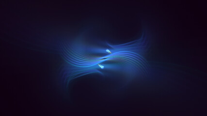 3D rendering abstract multicolor fractal light background