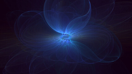 3D rendering abstract multicolor fractal light background