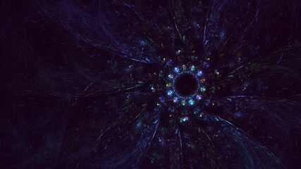 3D rendering abstract round light background